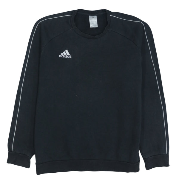 Adidas 90's Vintage Lightweight Crew Neck Sweatshirt Large Black
