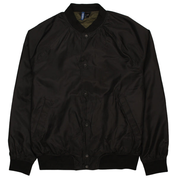 H&M Vintage 90's Black Bomber Jacket - Men's Large - True Size Fit