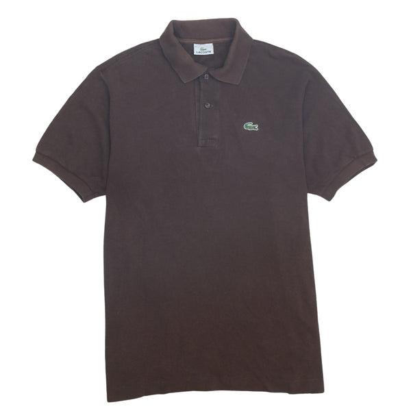 Lacoste 90's Short Sleeves Quarter Button Polo Shirt Large  Brown