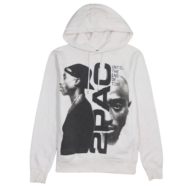 Retro 90's 2 Pac White Pullover Hoodie Men XSmall