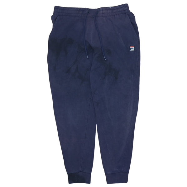 Fila 90s Retro Navy Blue Joggers Sweatpants Men's Medium Casual Cotton