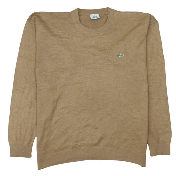 Lacoste 90's Lightweight Crew Neck Sweatshirt Large  Beige Cream