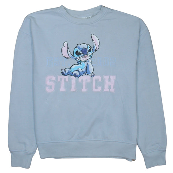 Disney 90's Stitch Crew Neck Sweatshirt Small Blue