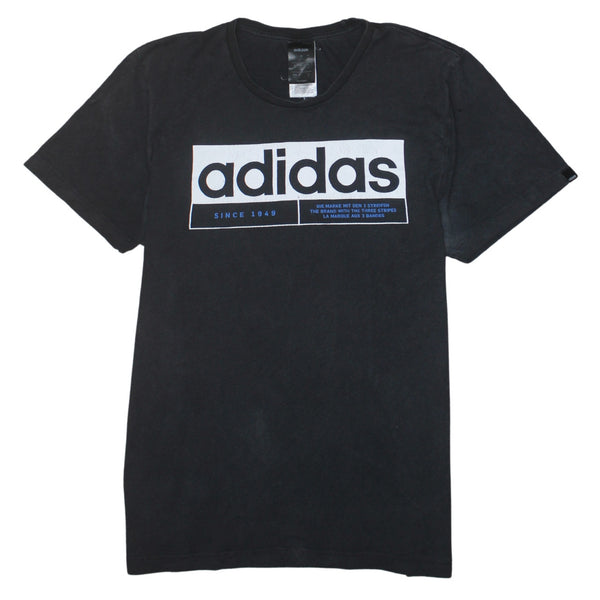 Adidas 90's Spellout Short Sleeves T Shirt Large  Black
