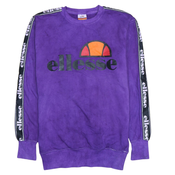 Ellesse 90's Spellout Crew Neck Sweatshirt Medium Purple Retro Vintage