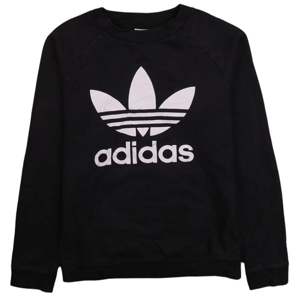 Adidas 90's Spellout Black Crew Neck Sweatshirt Women's Small