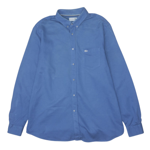 Lacoste 90's Long Sleeve Button Up Shirt XLarge  Blue