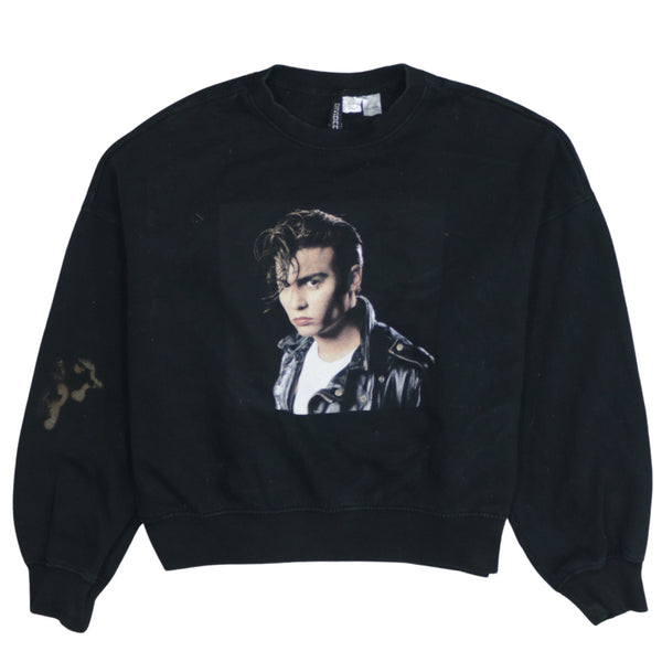 DIVIDCD 90's Cry Baby Black Crew Neck Sweatshirt - Men's Small