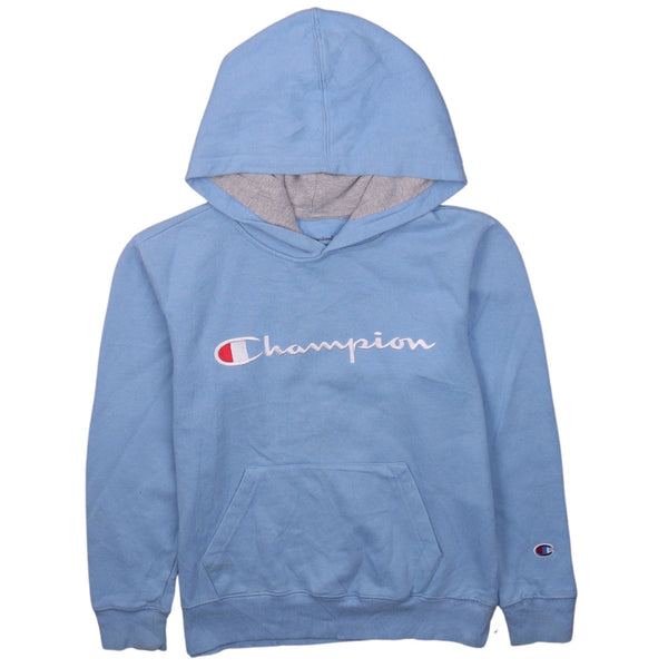Champion Vintage 90's Blue Spellout Pullover Hoodie Women's Medium