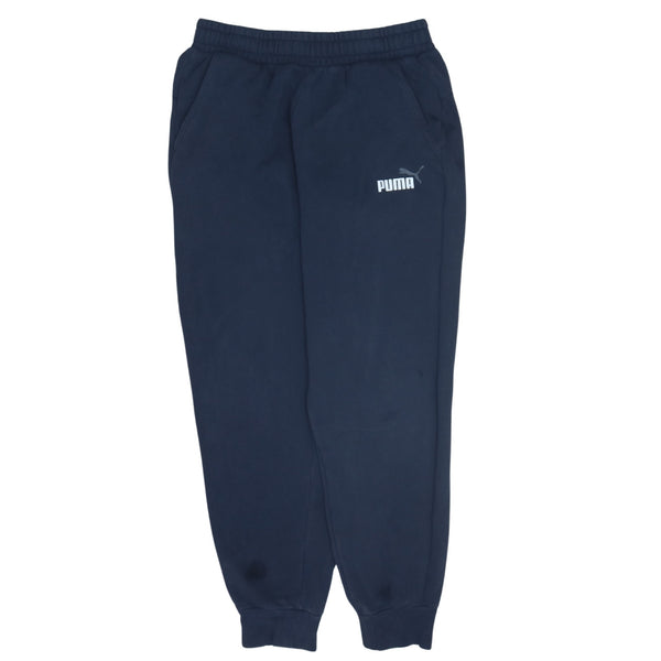 Puma 90's Vintage Navy Blue Elastic Waist Drawstring Joggers Medium