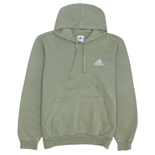 Adidas Vintage 90's Green Drawstring Pullover Hoodie Medium