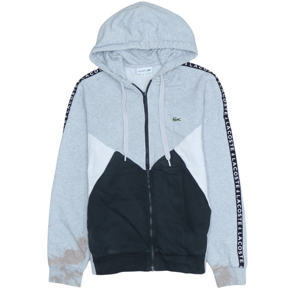Lacoste 90's Lightweight Full Zip Up Hoodie Small Grey