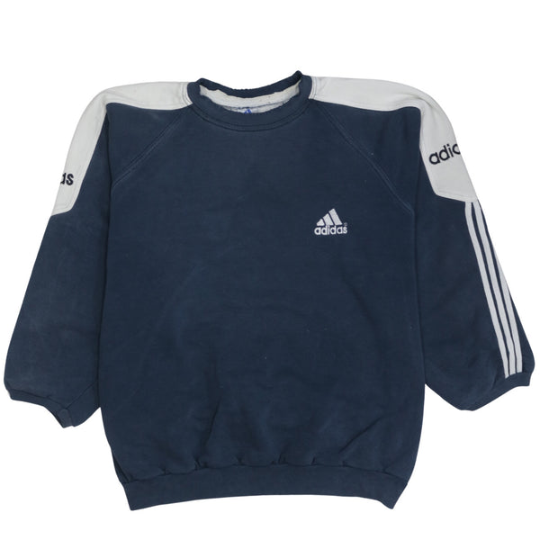 Adidas 90's Lightweight Crew Neck Sweatshirt XLarge Navy Blue