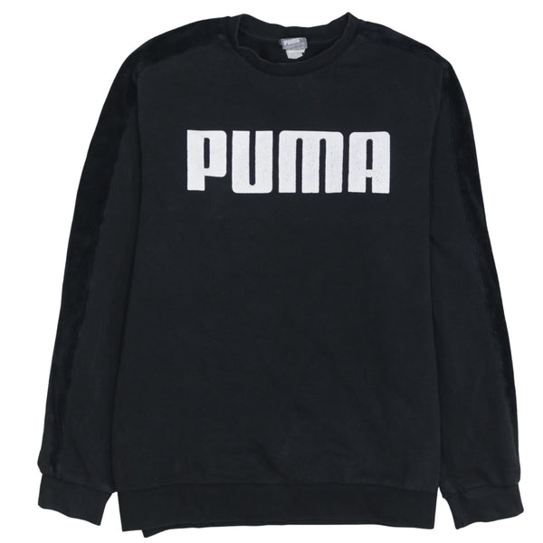 Puma 90's Spellout Crew Neck Sweatshirt XLarge Black