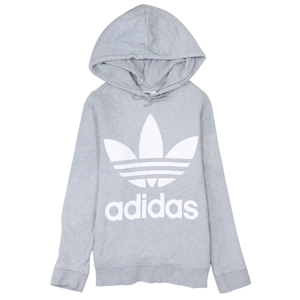 Adidas 90's Spellout Pullover Hoodie Medium Grey