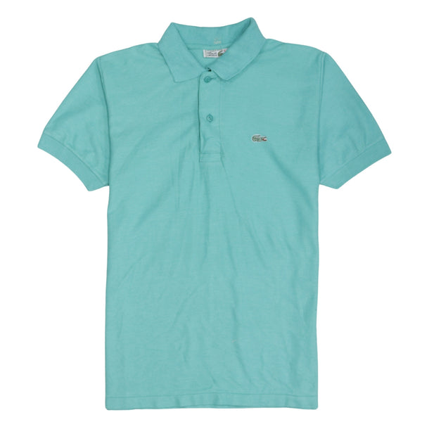 Lacoste 90's Short Sleeves Quarter Button Polo Shirt Small  Green