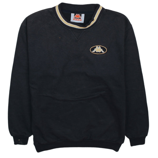 Kappa 90's Heavyweight Crew Neck Sweatshirt Large Black