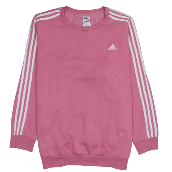 Adidas 90's Striped Sleeve Crew Neck Sweatshirt XXXXLarge (4XL) Pink