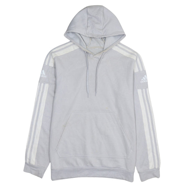 Adidas Vintage 90's Grey Striped Sleeve Pullover Hoodie XXLarge