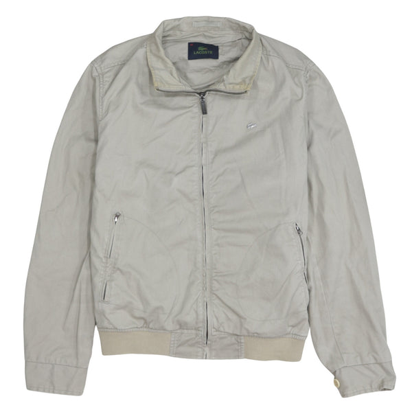 Lacoste 90's Lightweight Full Zip Up Sweatshirt Small  Beige Cream