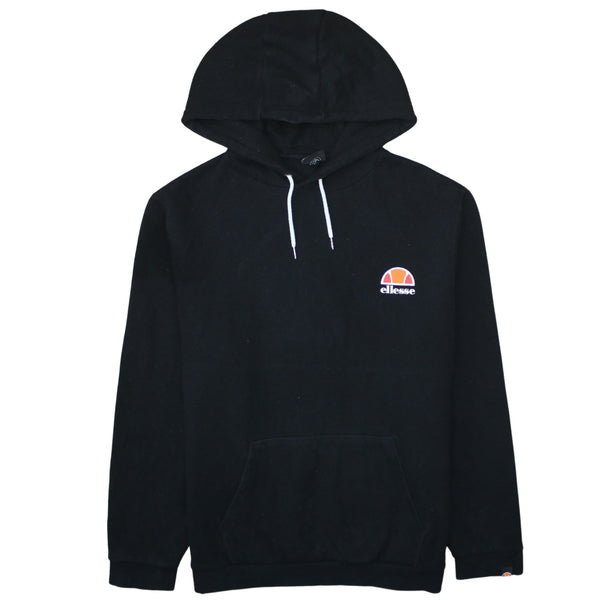 Ellesse 90's Drawstring Pockets Pullover Hoodie XXXXLarge (4XL) Black