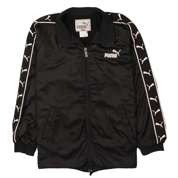 Puma 90s Vintage Track Jacket Full Zip Windbreaker Men's S Black
