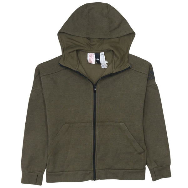 Adidas 90's Lightweight Full Zip Up Hoodie Medium Green
