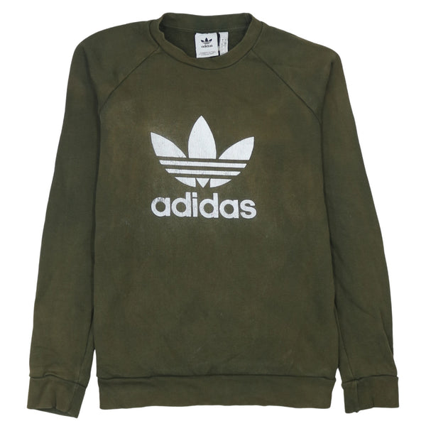 Adidas 90s Spellout Crew Neck Sweatshirt Small Green