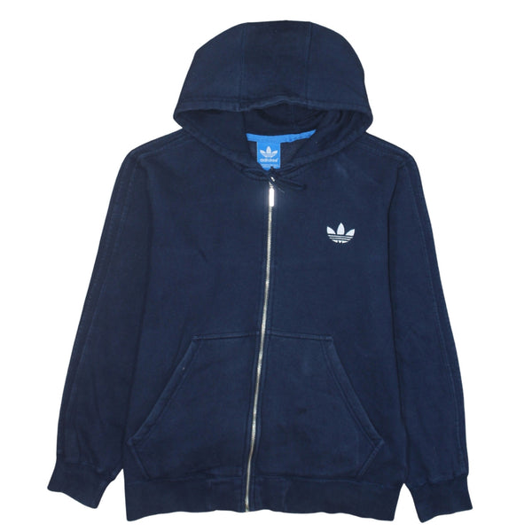 Adidas 90's Lightweight Full Zip Up Hoodie Medium  Navy Blue