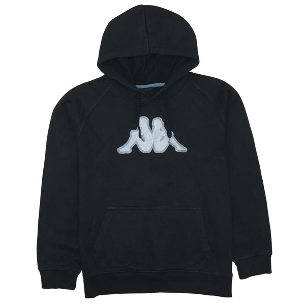Kappa 90s Spellout Black Pullover Hoodie XXLarge Vintage