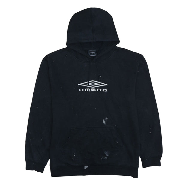 Umbro 90's Spellout Pullover Hoodie Large Black