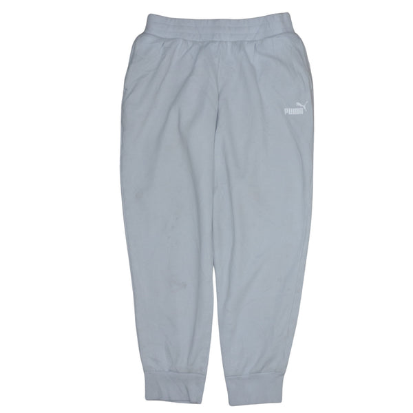 Puma 90's Elasticated Waistband Drawstrings Joggers / Sweatpants Large Grey
