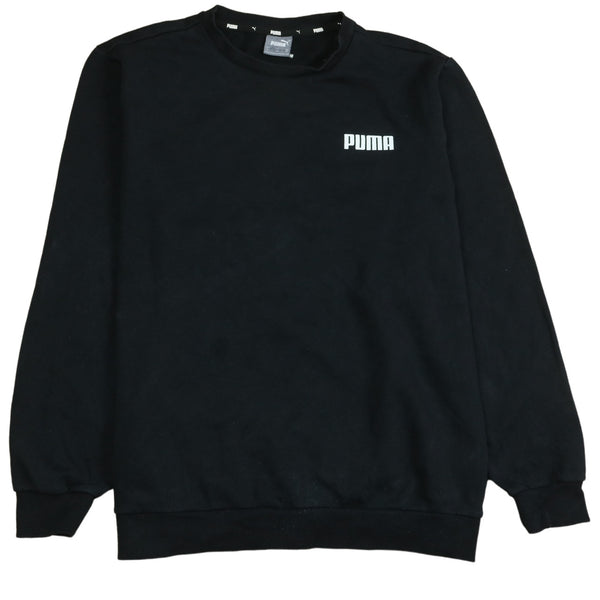 Vintage Puma 90's Black Heavyweight Crew Neck Sweatshirt Men's XLarge