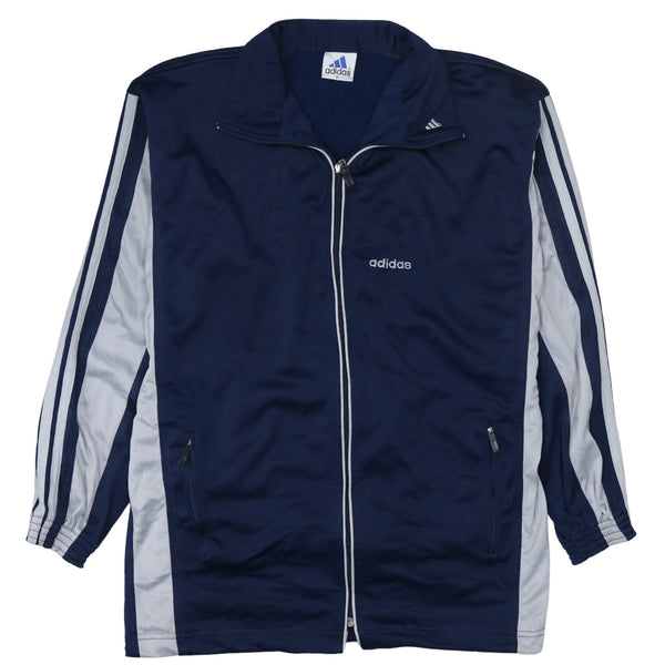 Adidas 90's Lightweight Full Zip Up Sweatshirt XLarge Navy Blue