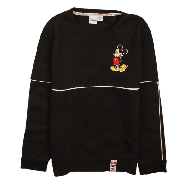 Vintage 90's Disney Mickey Mouse Crew Neck Sweatshirt XXS Black