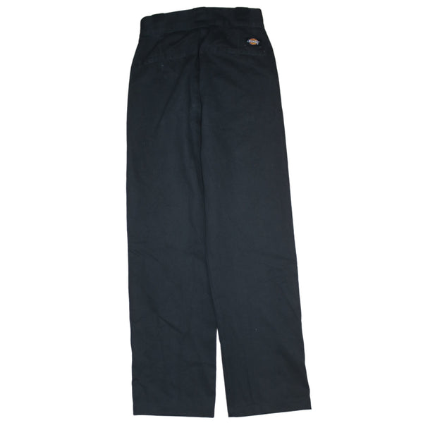 Dickies 90's Flat Front Straight Leg Baggy Trousers / Pants 24 Black