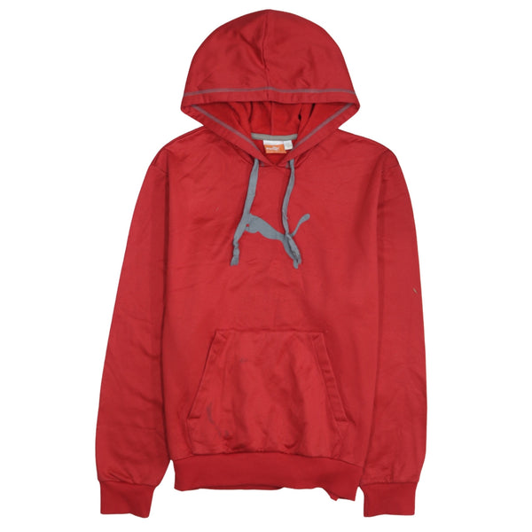 Puma 90's Spellout Pullover Hoodie Small Red