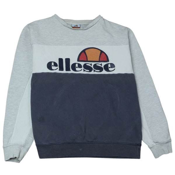 Ellesse 90's Grey Crew Neck Sweatshirt XLarge Retro Spellout