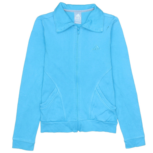 Adidas 90's Blue Lightweight Full Zip Sweatshirt Women's Small