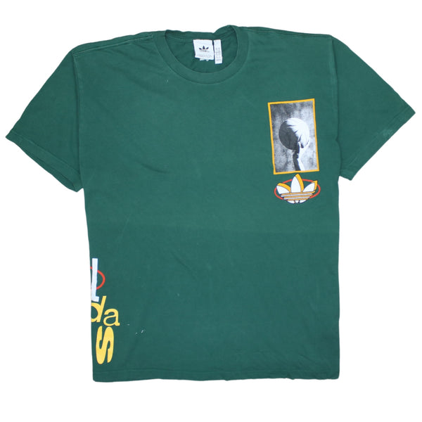 Adidas 90's Short Sleeves Crew Neck T Shirt XXLarge (2XL) Green