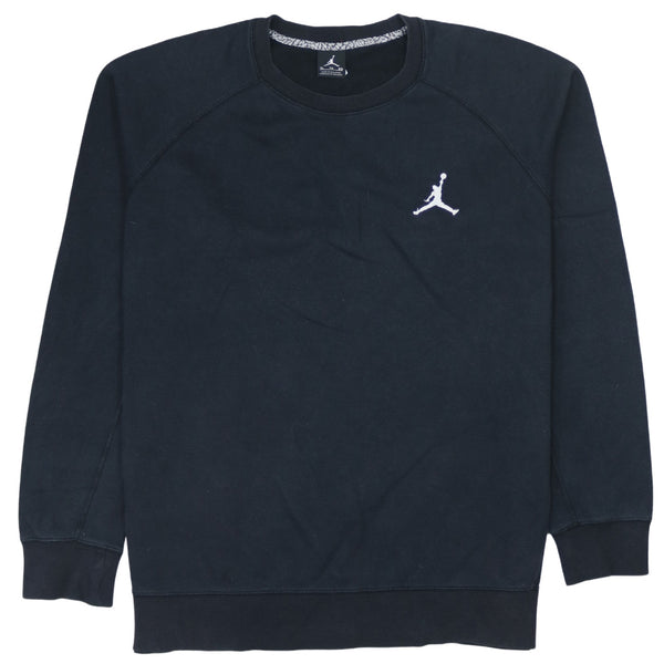 Jordan Vintage 90's Black Lightweight Crew Neck Sweatshirt XLarge