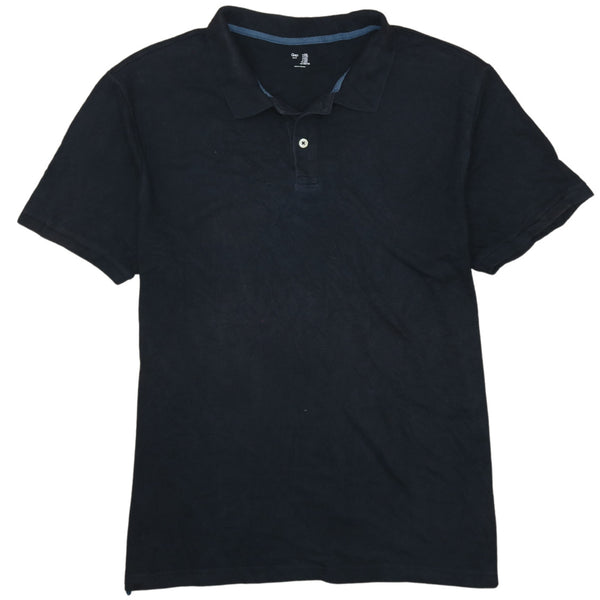 Gap 90's Black Polo Shirt - Men's XXLarge (2XL) Short Sleeves Quarter Button