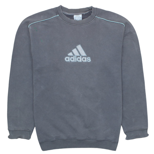 Adidas 90's Spellout Crew Neck Sweatshirt Large  Grey