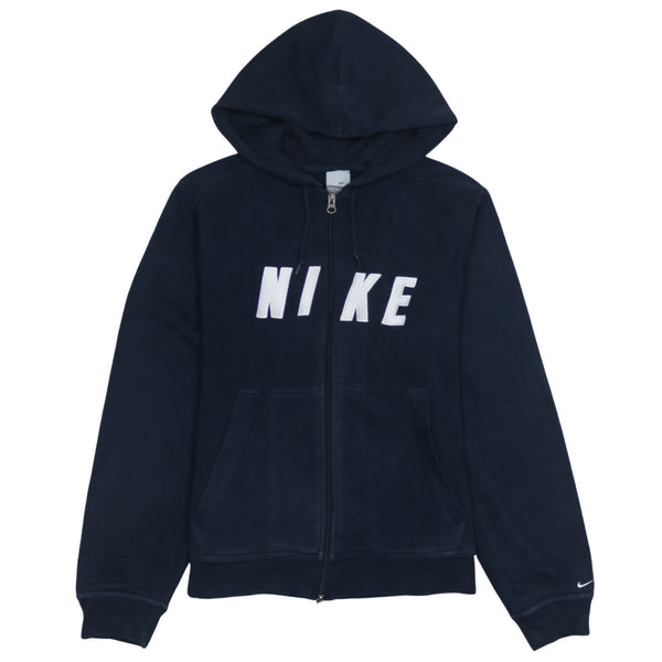 Nike 90's Spellout Full Zip Up Hoodie XLarge Black