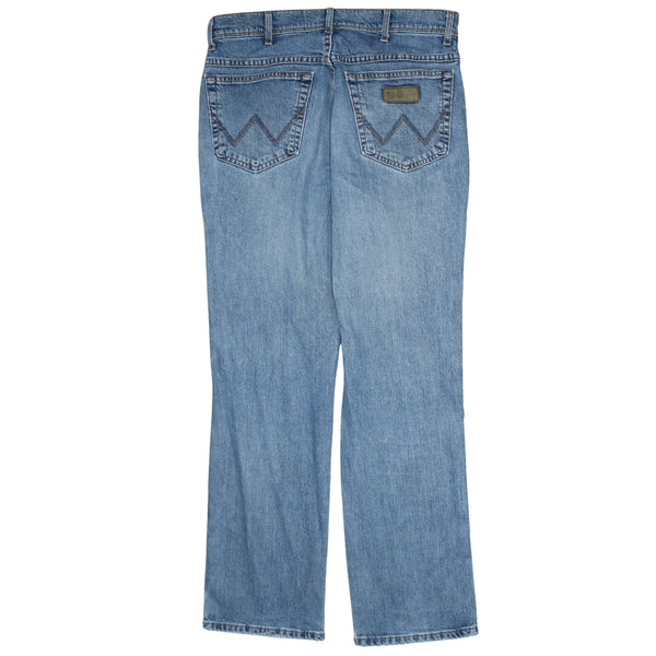Wrangler 90's Lightwash Straight Leg Baggy Jeans / Pants 32 Blue