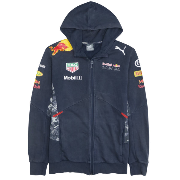 Puma 90's Red Bull Full Zip Hoodie Medium Navy Blue