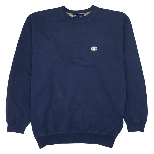Champion Vintage 90's Navy Blue Crew Neck Sweatshirt XL Lightweight