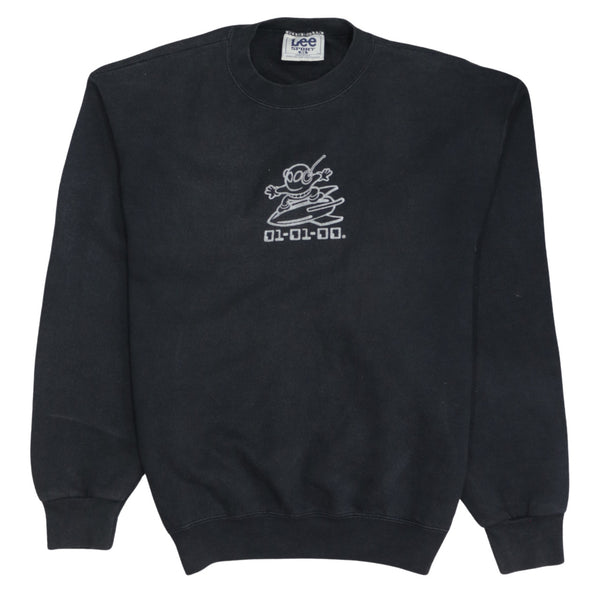 Lee 90's Lightweight Crew Neck Sweatshirt XLarge Black