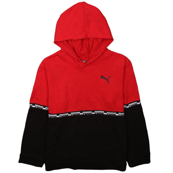 Puma 90's Black & Red Sportswear Hoodie Women's XLarge Pullover