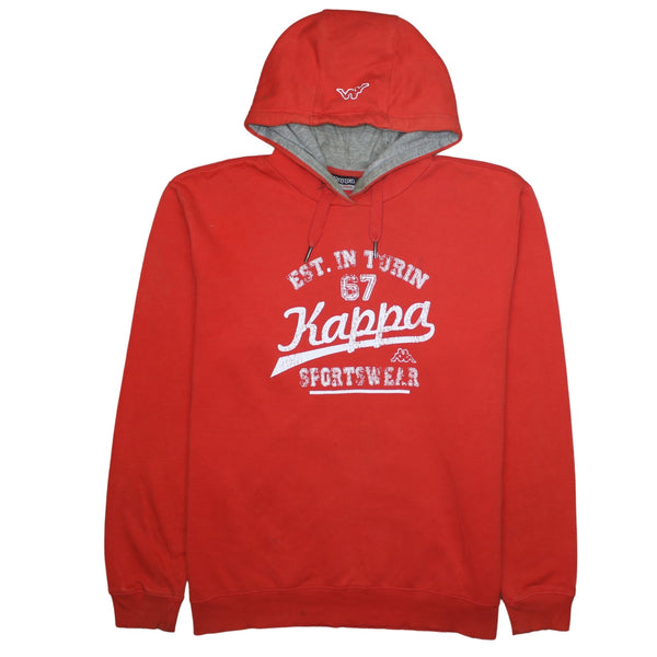 Kappa 90's Spellout Pullover Hoodie XXLarge (2XL) Orange